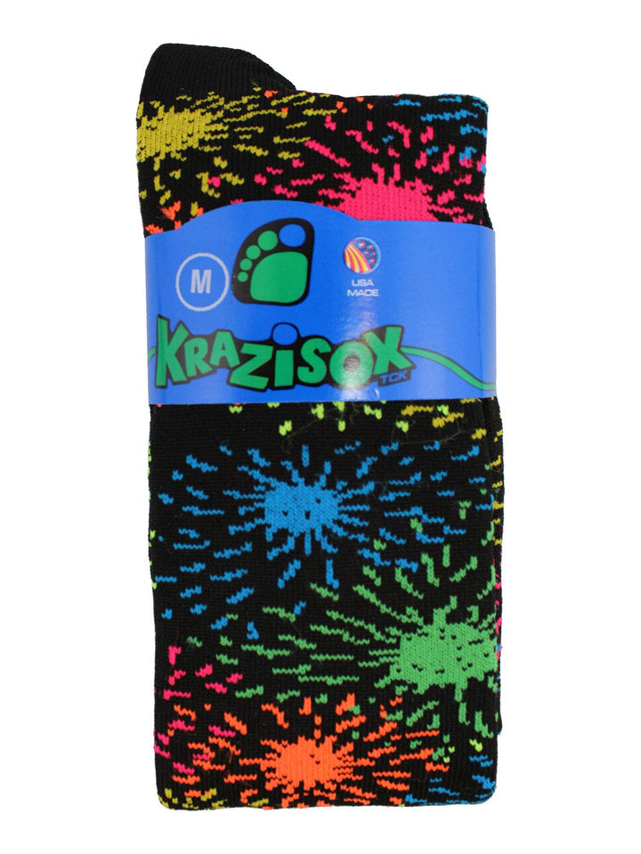 Krazisox Fireworks (Black, Medium)