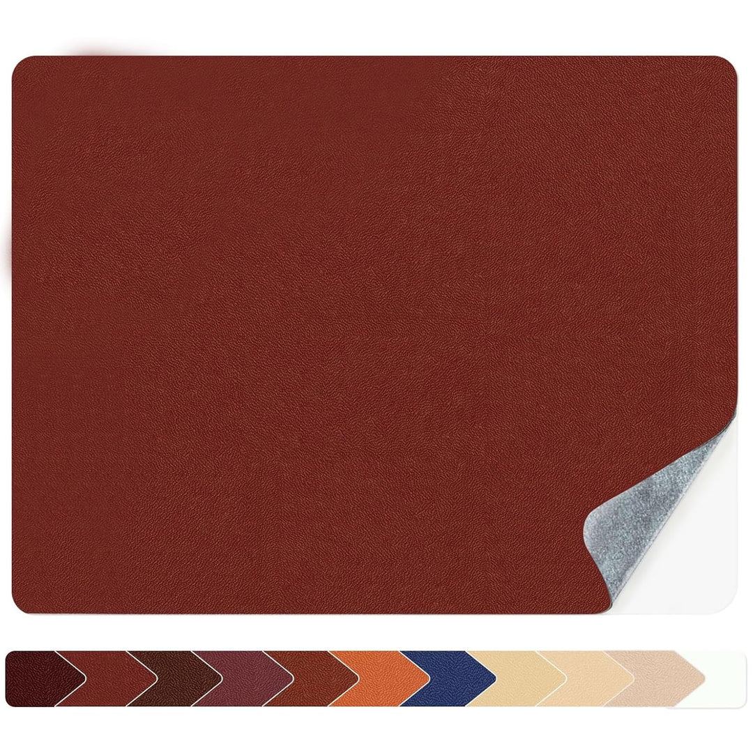 Leather Repair Patch 8×11 inch Self-Adhesive Leather Repair Tape, Scratch/Holes Vinyl Repair Kit for Couch, Car Seat, Sofas, DIY Furniture Upholstery, Chair, Jackets, First-aid (Dark Red)