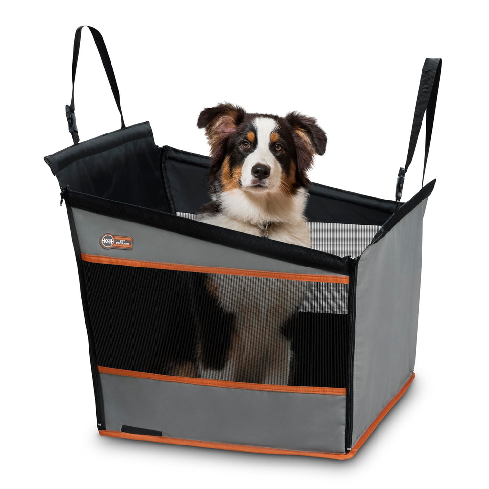 Buckle N Go Dog Car Seat for Large Dogs, Waterproof Fabric, Breathable Mesh Sides, Adjustable Seat Belt Leash, Carseat for Medium to Large Pets, Car Seat Cover - 21 X 19 X 19in