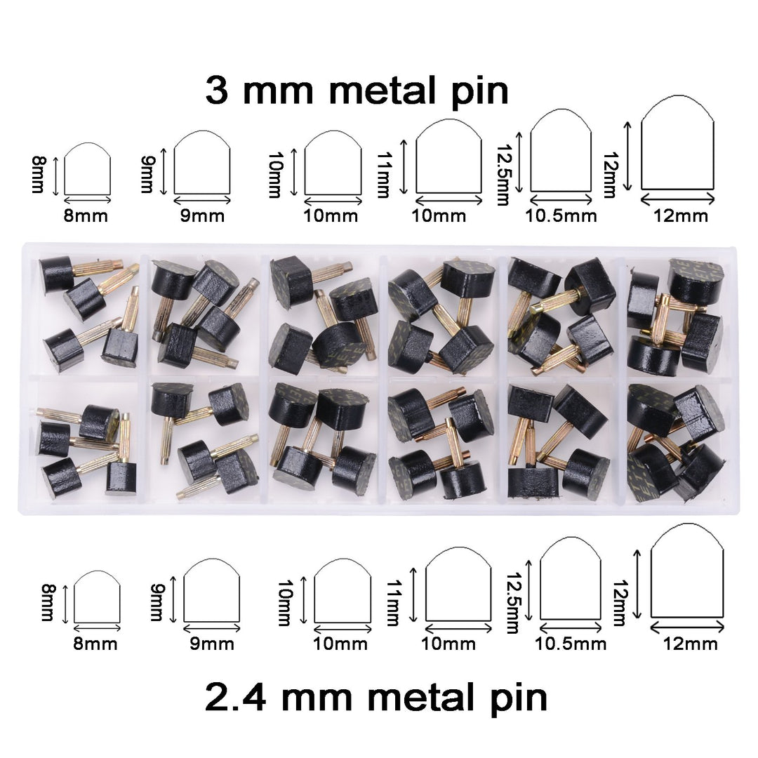 eMingo 24 Pairs High Heel Tips Shoes Replacement Tap Ca