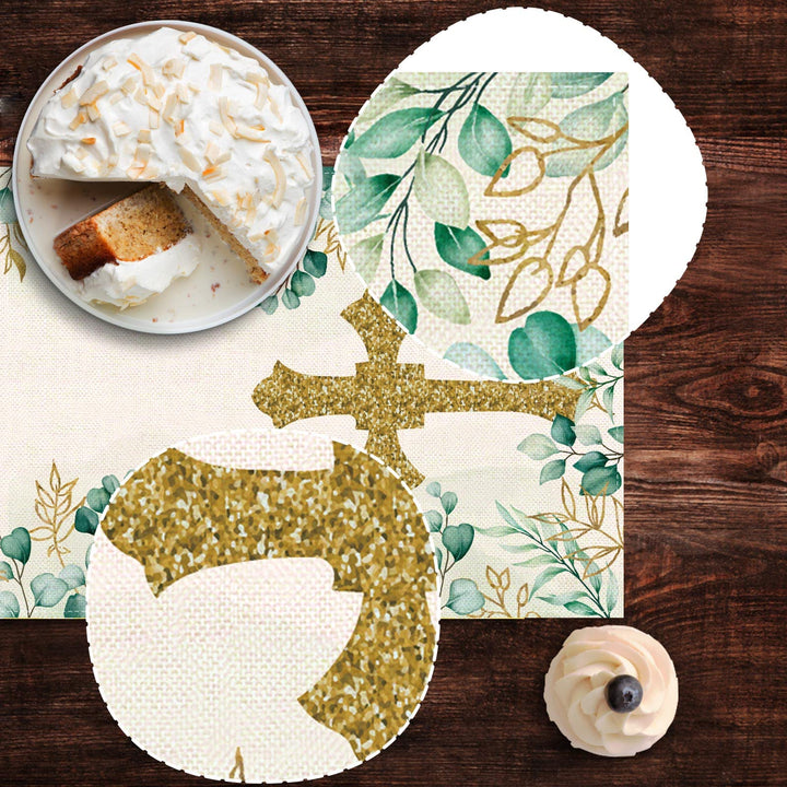 Nepnuser God Bless Table Runner First Holy Communion Ba