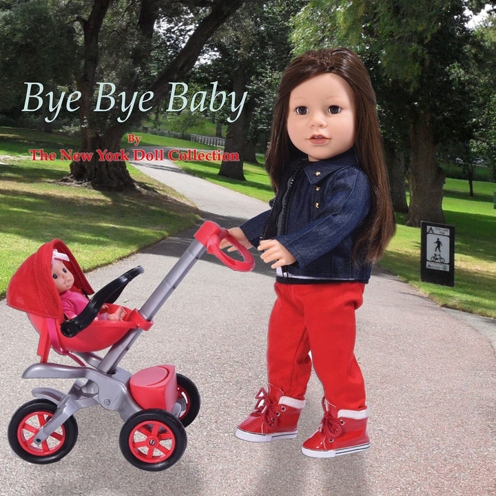 Bye Baby Doll Stroller Play Set for 18 Dolls - Great fo
