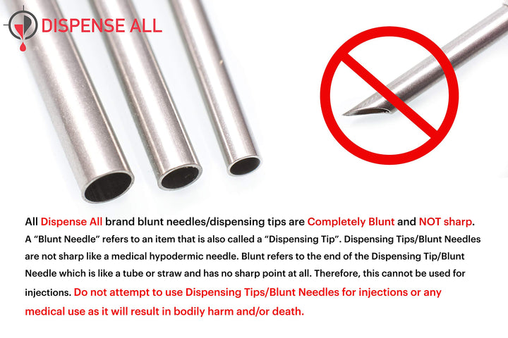 - 10 Pack - Dispensing Needle 4 - Blunt Tip Luer Lock (22 Gauge, Blue)