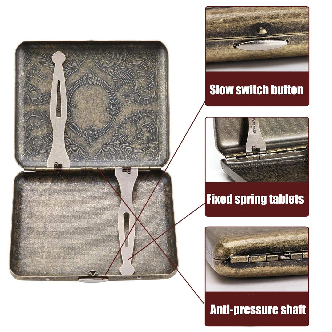 Retro Metal Cigarette Box Case, 20 pcs Cigarettes, Dura