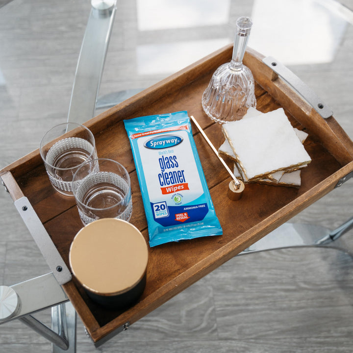 Sprayway SW199R Ammonia-Free Glass Cleaner Wipes, Fresh