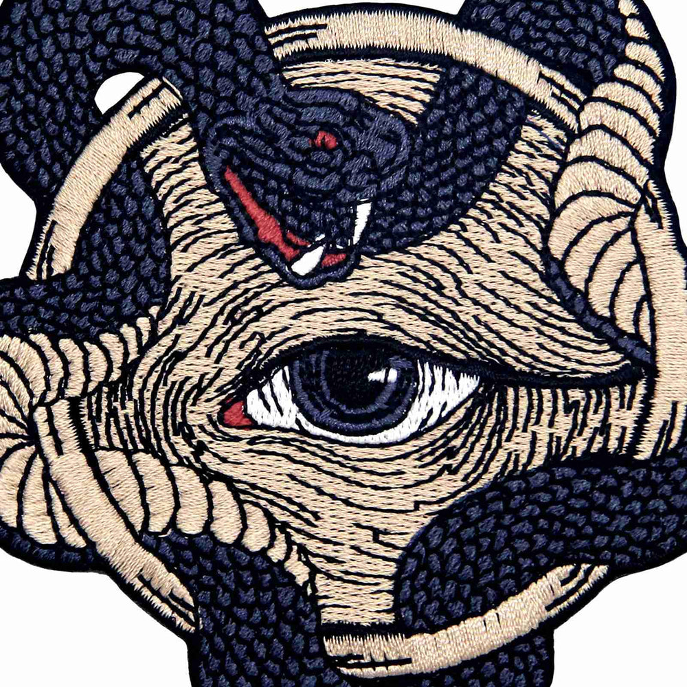 All Seeing Eye with Snake Boa Patch Embroidered Appliqu