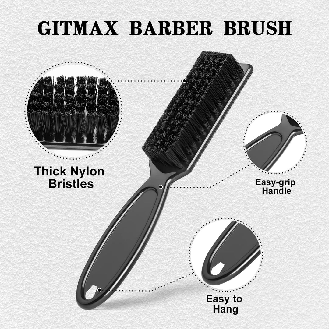 2 Pieces Barber Blade Cleaning Brush - Gitmax Clipper Brush Cleaner, Barber Fade Brushes for Haircut, Barbers Supplies