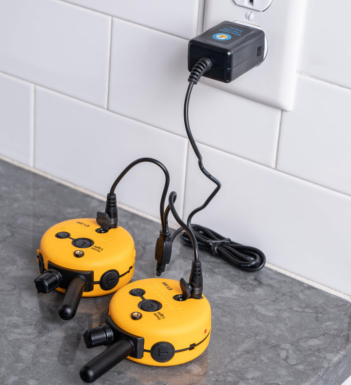 CHARGER-300/400 Dual Lead Charger for Series 300, 400 and BP-504 Barkless Training Collars with Round Charging Ports, Black
