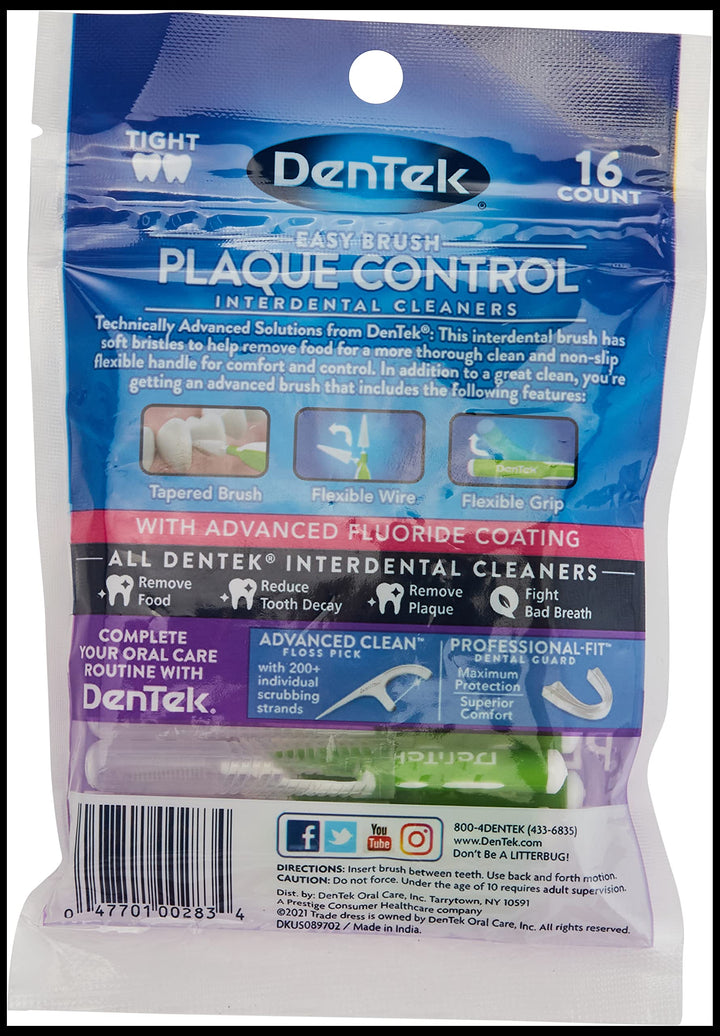 Dentek Easy Brush Cleaners Extra Tight Spaces 16'S