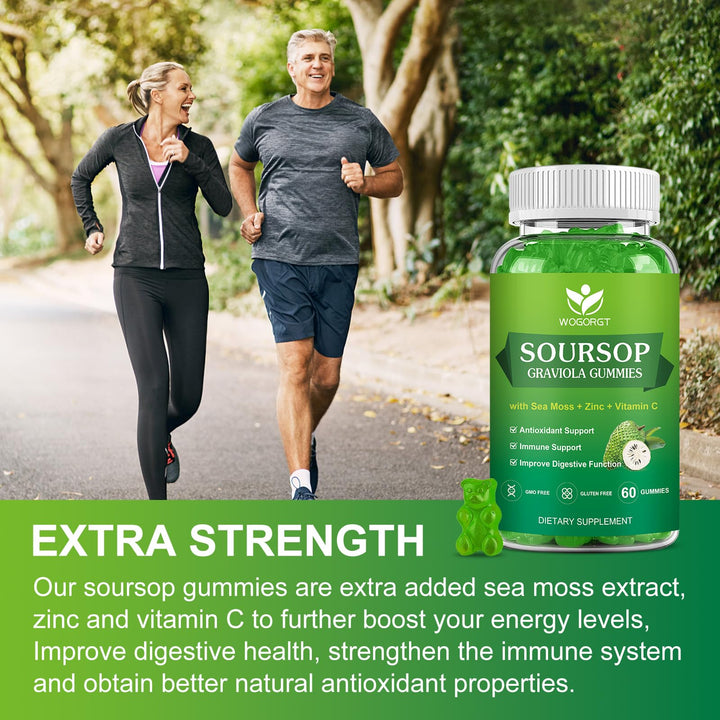 WOGORGT Soursop Graviola Gummies - Soursop Multivitamin