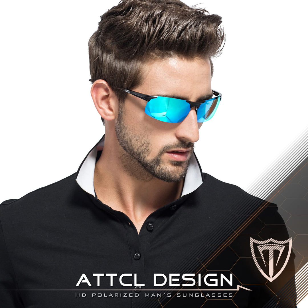 Men&#39;s Fashion Driving Polarized Sunglasses for Men - Al-Mg metal Ultralight Frame