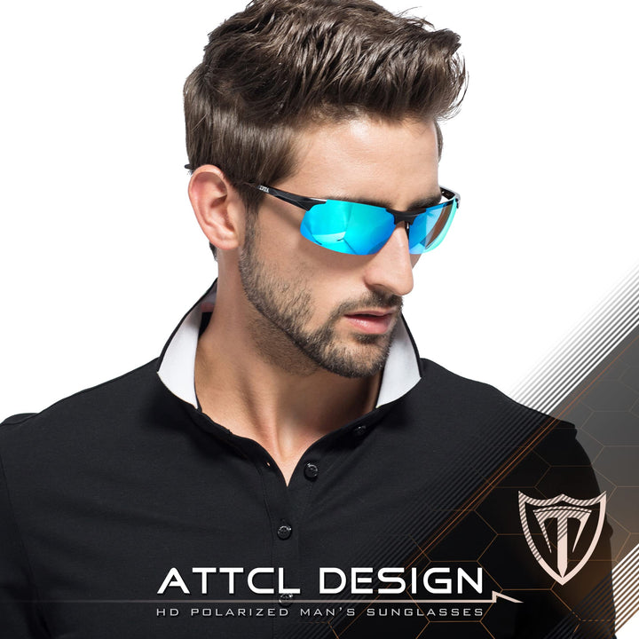 Men&#39;s Fashion Driving Polarized Sunglasses for Men - Al-Mg metal Ultralight Frame