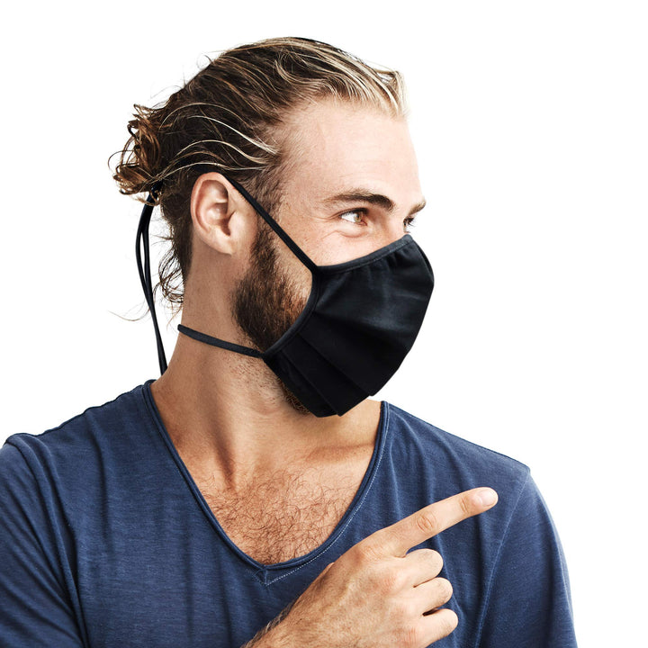 Big Mask Adult XL (Extra Large) Beard Mask for Men, Face Mask with Black Straps include Quick Fit Cord Lock Toggles for All Day Use
