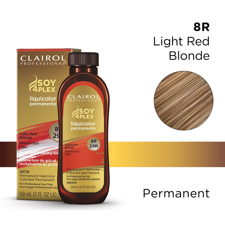 Permanent Liquicolor for Hair, 8r Light Red Blonde, 2 Fl Oz