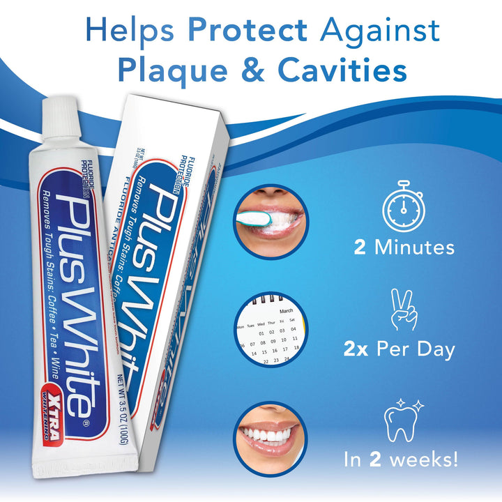 Plus White Xtra Whitening Toothpaste - Removes Tough St