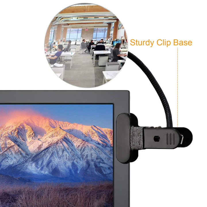 Clip On Convex Mirror, 4in Round Cubicle Corner Mirror Flexible Office Computer Security Mirror Blind Spot for Personal Privacy Safety