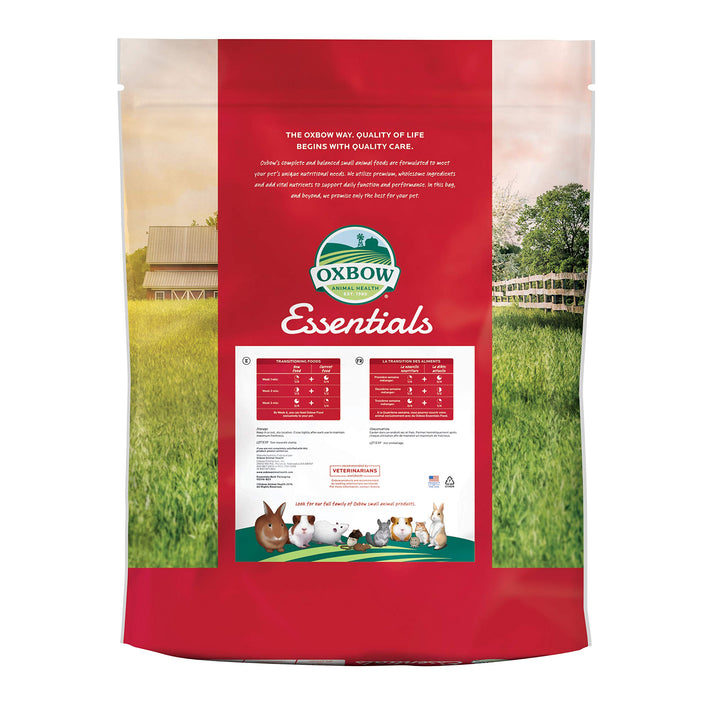 Oxbow Essentials Chinchilla Food, Made Alfalfa, Vitamin & Mineral Rich Food for Chinchillas, Small Animal Pet Pellets, Made in USA, High Fiber, 25 lb Bulk Bag