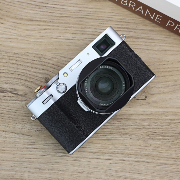 Haoge LH-X54B Square Metal Lens Hood with 49mm Adapter 