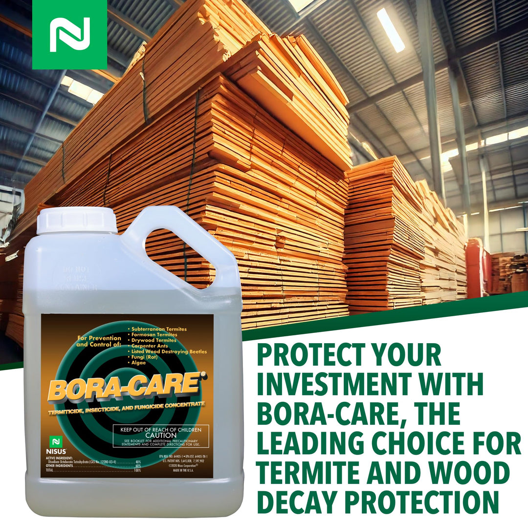Bora-Care Termiticide Insecticide and Fungicide Concentrate, Wood Treatment for Termite and Beetle Prevention, 1 Gallon