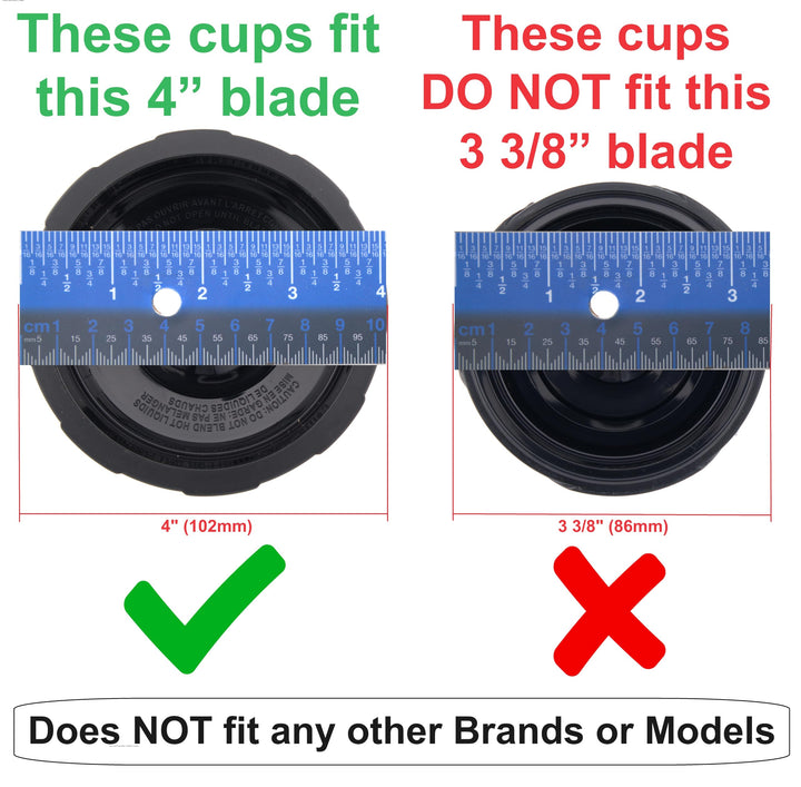 18 Ounce Small Cup Jar with Sip N Seal Lids - Replacement Cup Compatible with Nutri Ninja Auto-iQ 1000w Series and Duo Blenders - Premium Blender Cups Replacement (2 Pack)