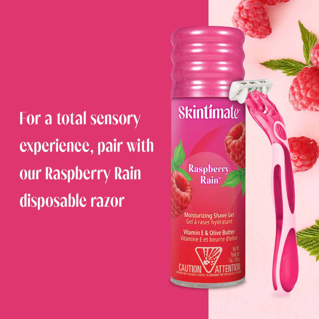 Signature Scents Moisturizing Shave Gel for Women Raspberry Rain with Vitamin E and Olive Butter - 2.75 Ounce