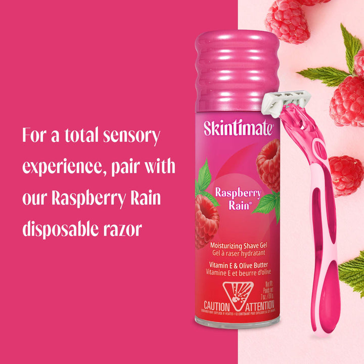 Signature Scents Moisturizing Shave Gel for Women Raspberry Rain with Vitamin E and Olive Butter - 2.75 Ounce