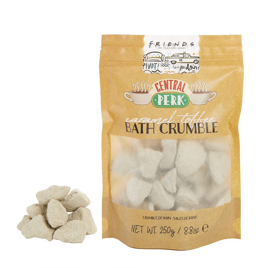 Central Perk Bath Crumble - 250g Caramel Toffee Scented - Officially Licensed Friends TV Show Merchandise, White