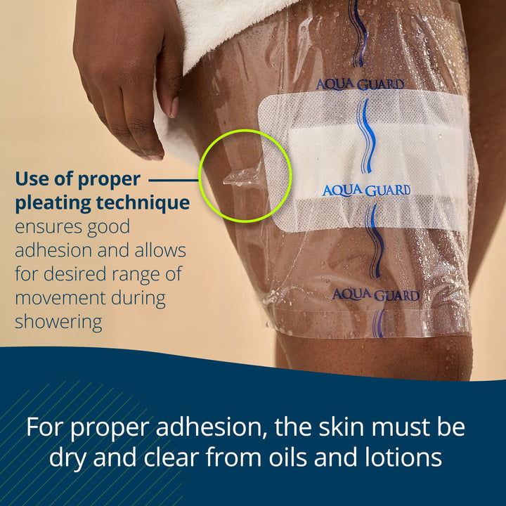 TIDI AquaGuard Sheet – 10” x 12” – Shower Protection Sheet – Self-Adhesive Moisture Barrier – Made Without Latex – Wound Cover For Showering – 7 Sheets Per Package – Home Medical Supplies (50011-PKG)
