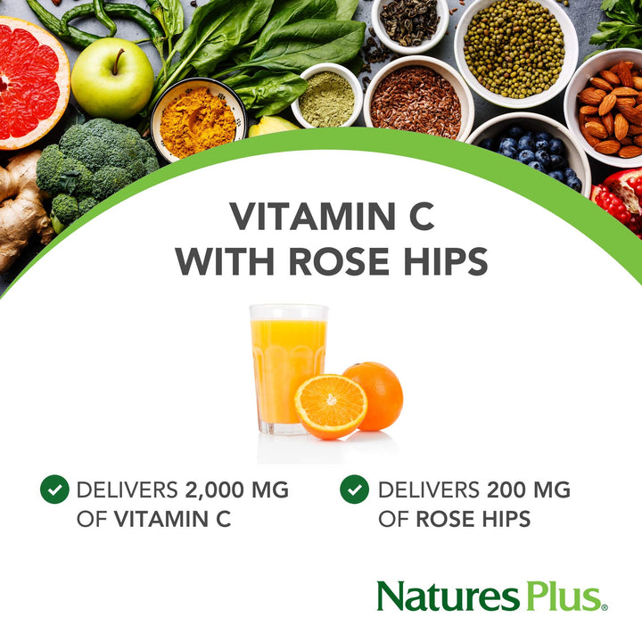 Natures Plus Ultra C W/Rose HIPS, Sustained Released - 