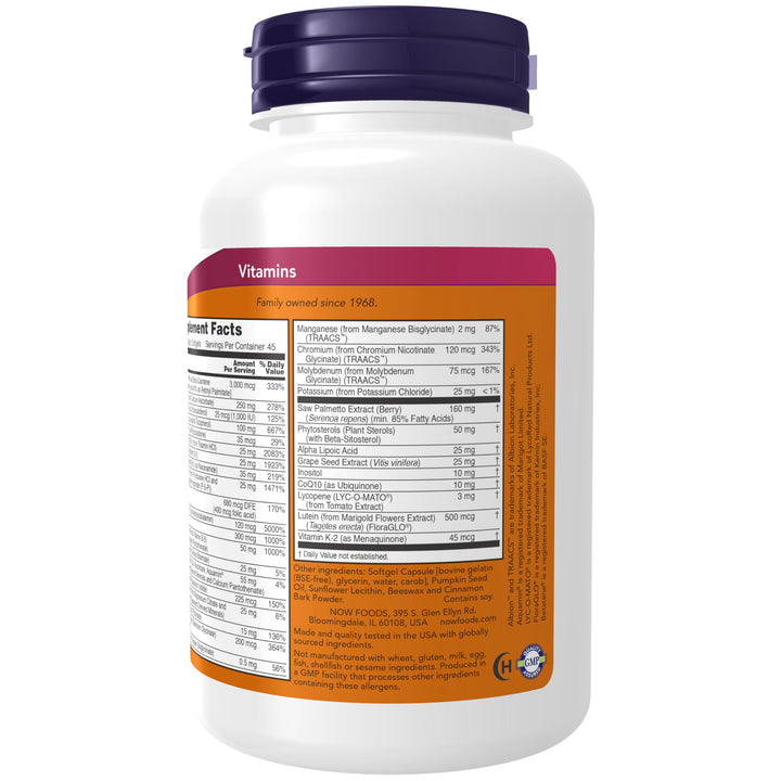 NOW Adam Men&#39;s Multiple Vitamin,90 Softgels