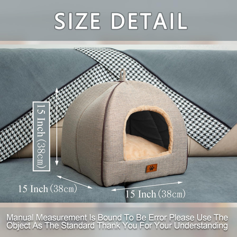 Cat Bed for Indoor Cats - Cat Cave Beds Cat House Cat Tent with Removable Washable Cushioned Pillow, Soft Kitten beds,Cat Beds & Furniture, for Small and Medium Pet Bed