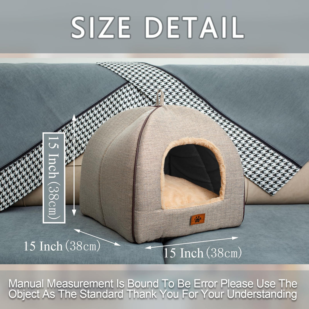 Cat Bed for Indoor Cats - Cat Cave Beds Cat House Cat Tent with Removable Washable Cushioned Pillow, Soft Kitten beds,Cat Beds &amp; Furniture, for Small and Medium Pet Bed