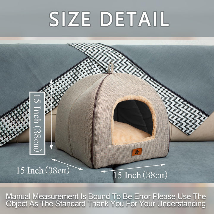 Cat Bed for Indoor Cats - Cat Cave Beds Cat House Cat Tent with Removable Washable Cushioned Pillow, Soft Kitten beds,Cat Beds &amp; Furniture, for Small and Medium Pet Bed
