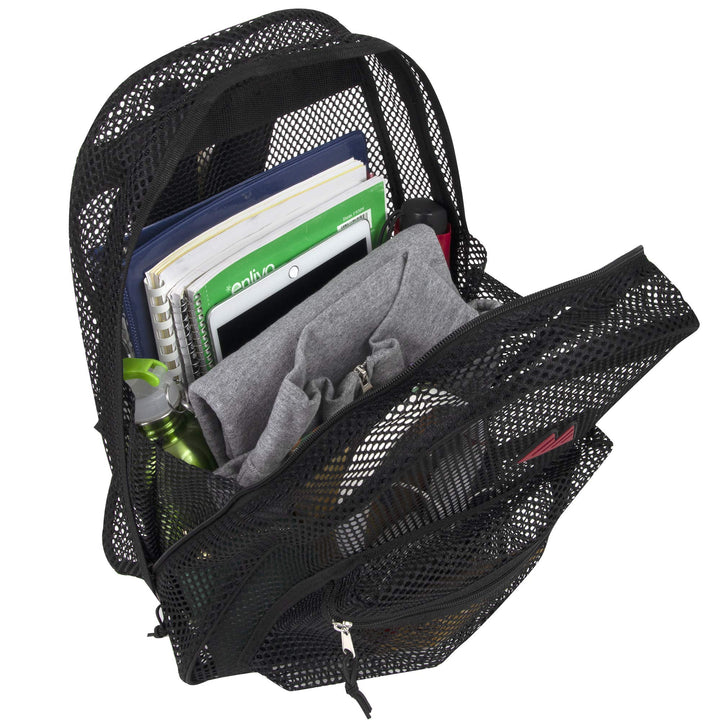 Mesh Backpacks for Kids, Adults, School, Beach, and Travel, Colorful Transparent Mesh Backpacks with Padded Straps