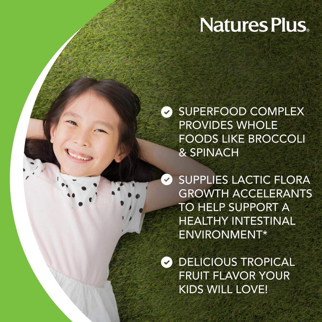 Nature&#39;s Plus Ape Kidgreenz Chewable Tablets, 90 Count