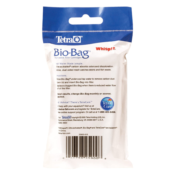 Whisper Bio-Bag Disposable Filter Cartridges, For aquariums, 2-Count