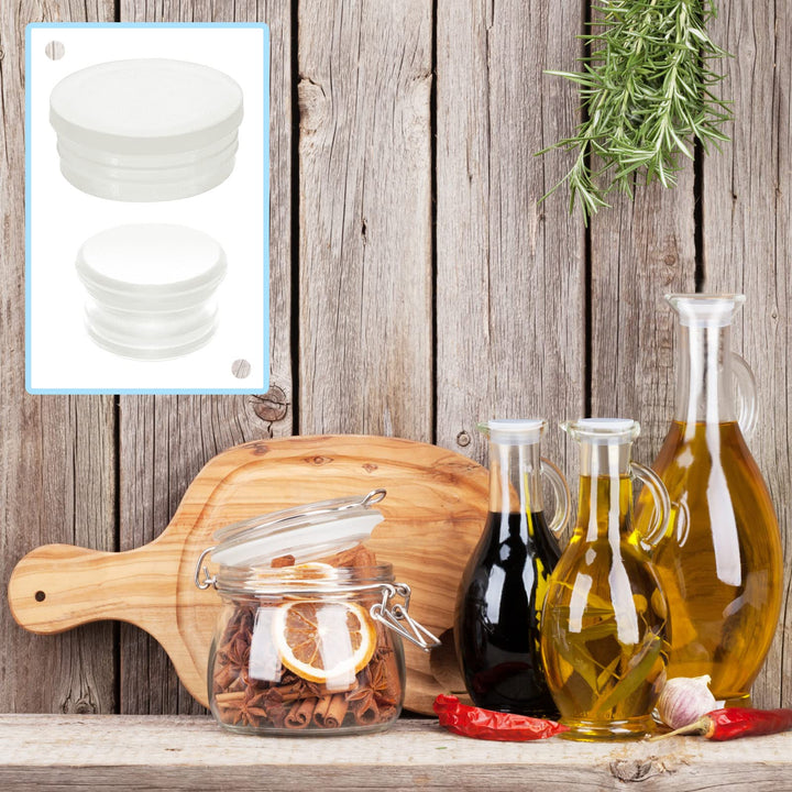 20 Pcs Salt and Pepper Shaker Plugs Silicone Stoppers Plugs for Salt and Pepper 3/4 Inch 1/2 Inch Replaceable Clear Round Salt Pepper Shaker Stoppers for Home Kitchen Bottles Pipes