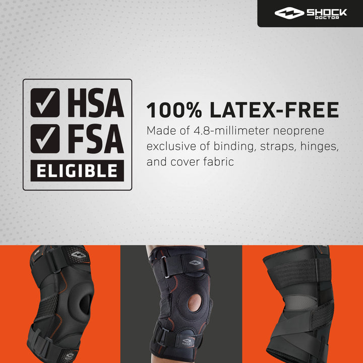 Knee Support with Dual Hinges (Black, Medium)
