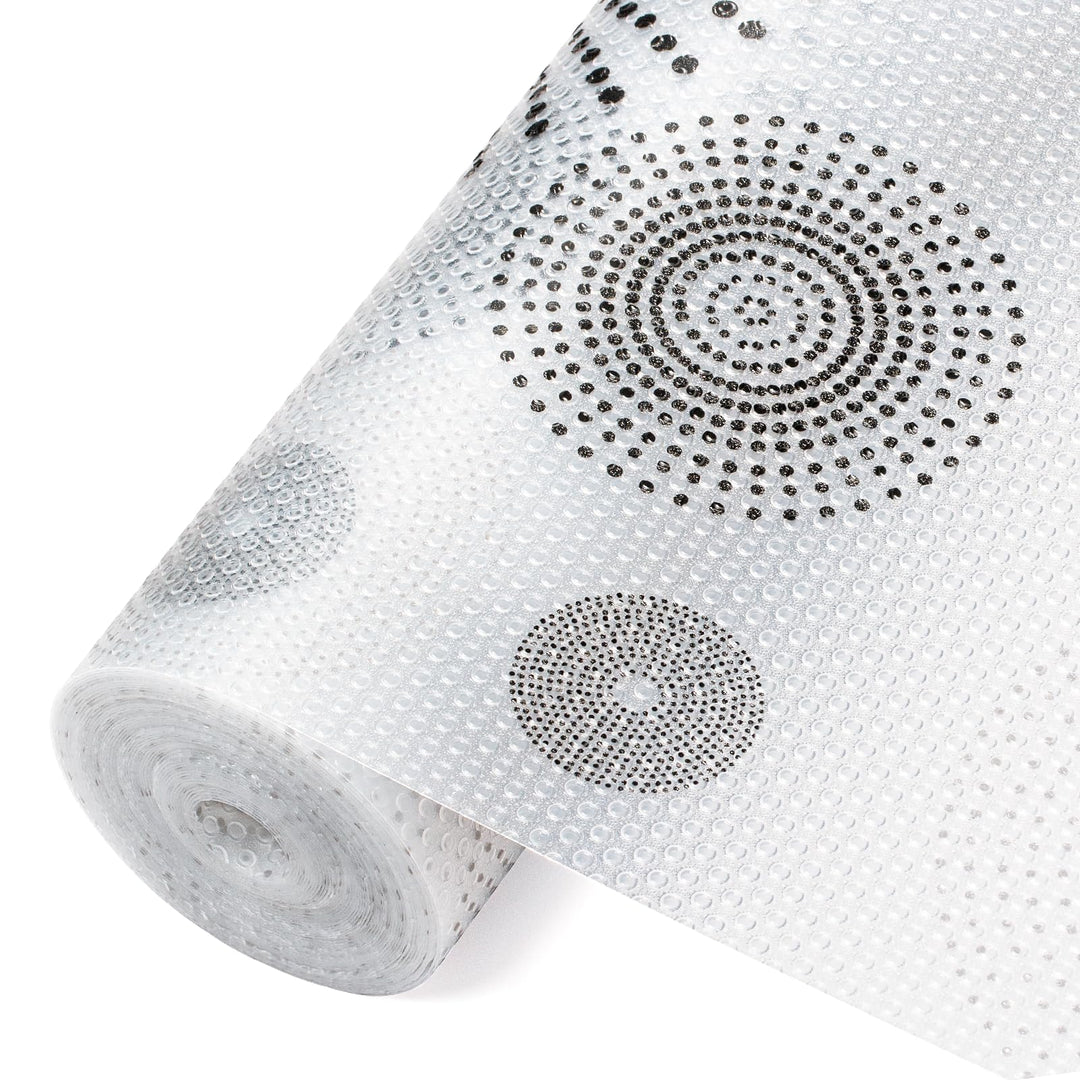Shelf Liner – Non-Adhesive Shelf Liners for Kitchen Cabinets – Waterproof Shelf Paper with Modern Pattern – Durable EVA Cabinet Liners