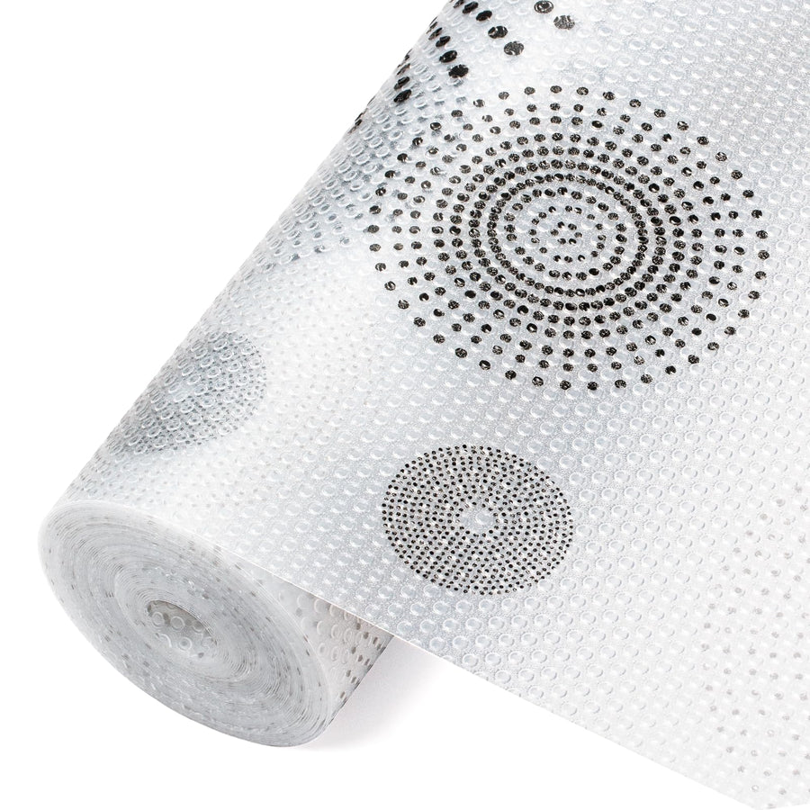 Shelf Liner – Non-Adhesive Shelf Liners for Kitchen Cabinets – Waterproof Shelf Paper with Modern Pattern – Durable EVA Cabinet Liners