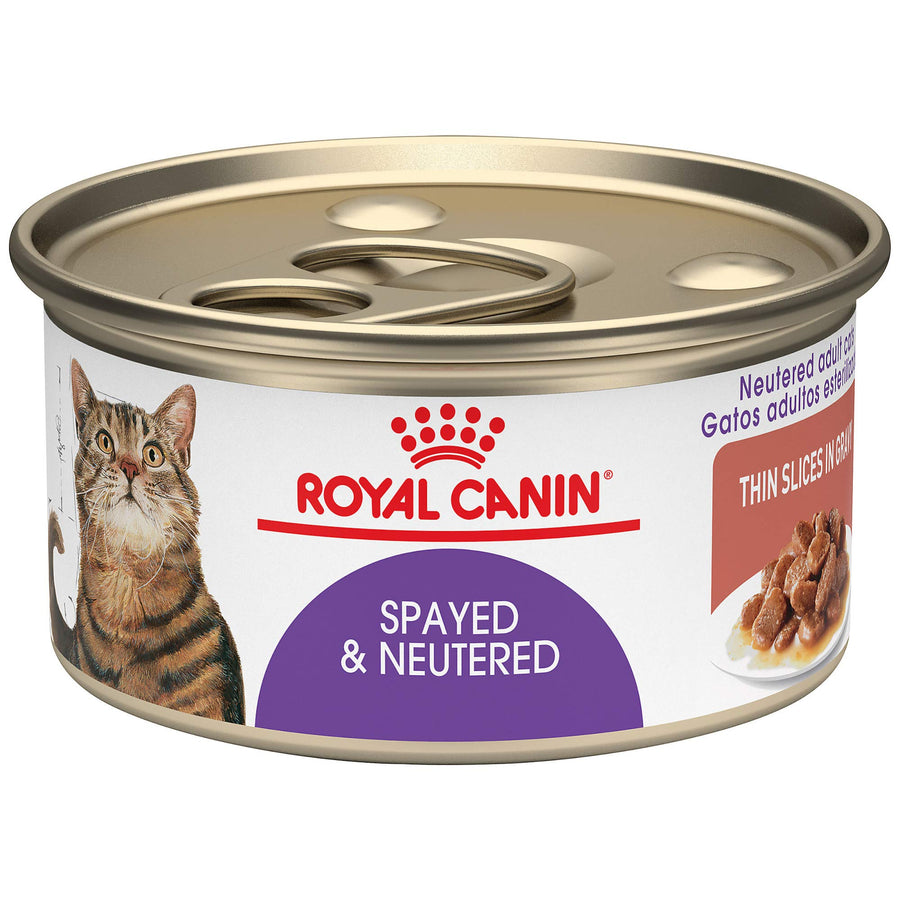 Feline Health Nutrition Spayed/Neutered Thin Slices In Gravy Canned Cat Food, 3 oz can (24-count)