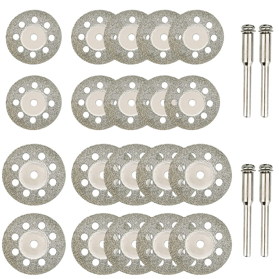 20Pcs Diamond Cutting Disc for Rotary Tool Small Diamond Cutting Wheel for Metal Ceramic Glass Marble| 22mm and 25mm