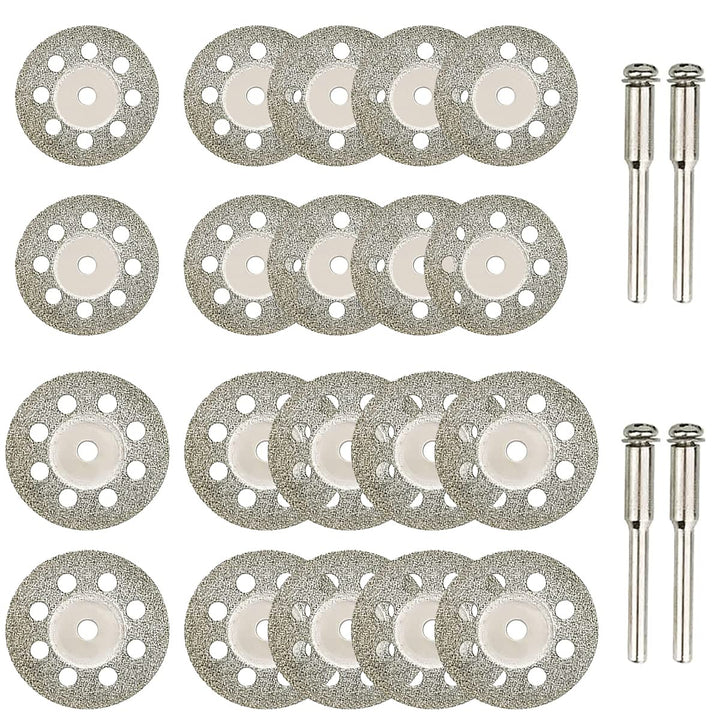 20Pcs Diamond Cutting Disc for Rotary Tool Small Diamond Cutting Wheel for Metal Ceramic Glass Marble| 22mm and 25mm