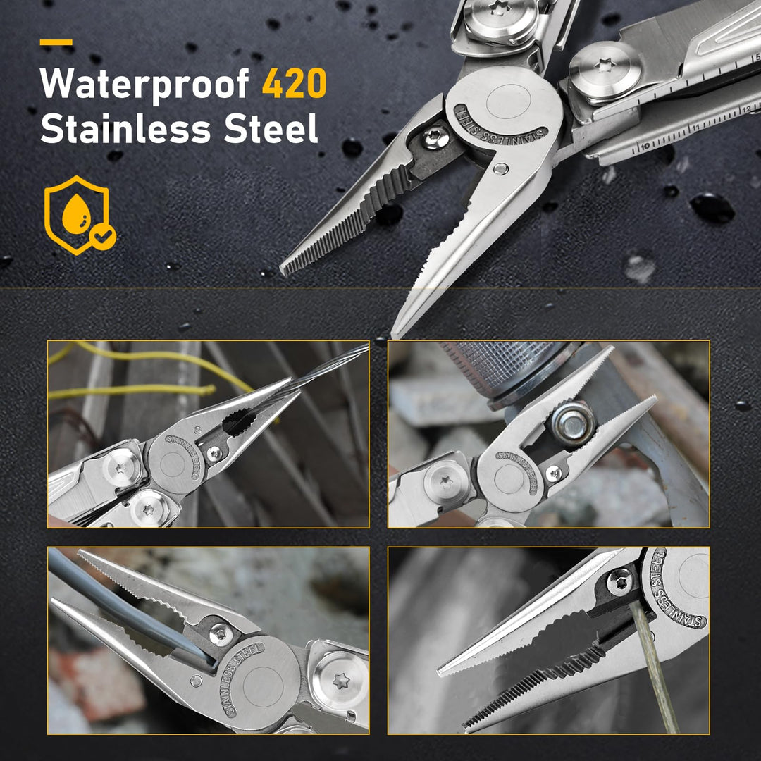 BIBURY Multitool BI2038A, 19-in-1 Stainless Steel Multi