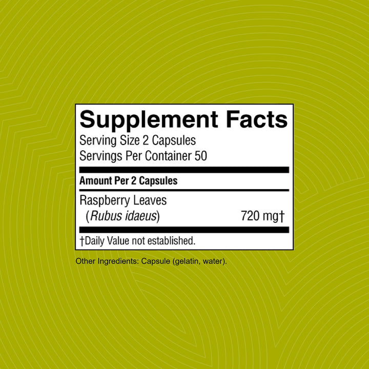 Nature&#39;s Sunshine Red Raspberry, 100 Capsules