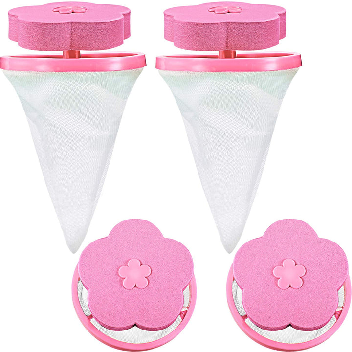 4 Pieces Reusable Washing Machine Lint Catcher Househol