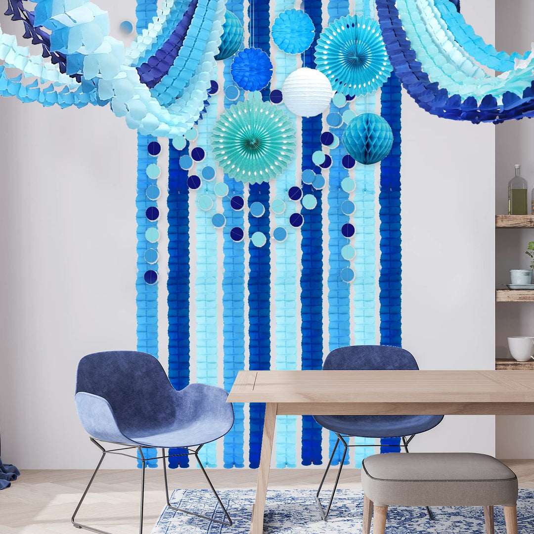 6pcs Four-Leaf Clover Garland Party Streamers Tissue Paper Hanging Flower Garland for Party Decoration