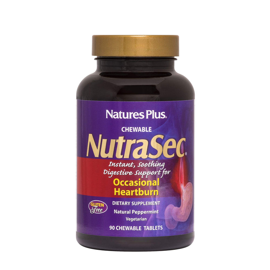 NaturesPlus Nutrasec Chewable Tablets - 90 Tablets - Na