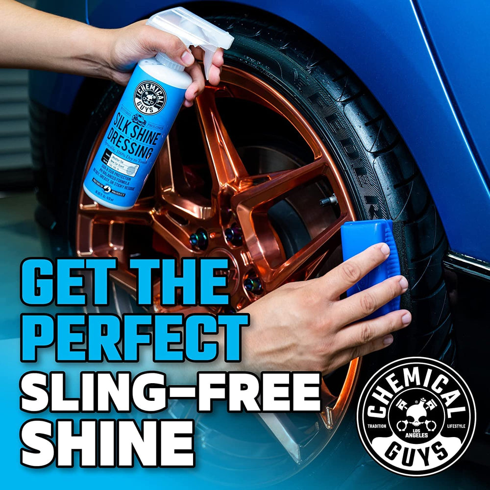 TVD_109_16 Silk Shine Spray-able Dry-To-The-Touch Dressing and Protectant for Tires, Trim, Vinyl, Plastic and More, Safe for Cars, Trucks, Motorcycles, RVs & More, 16 fl oz