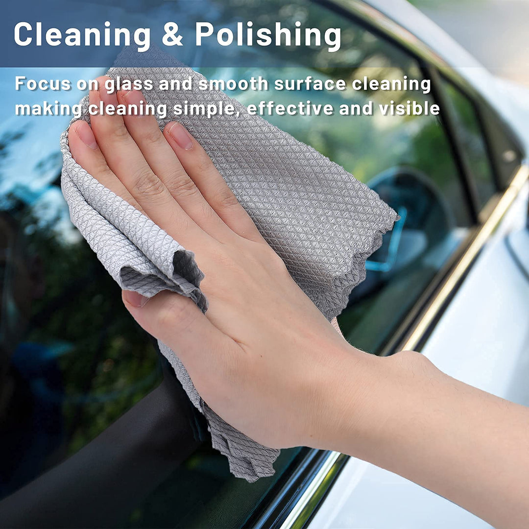 8 Pack Fish Scale Streak Free Miracle Cleaning Cloth, M